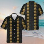 Golden Bitcoin Hawaiian Shirt Black Button Down Shirt Gift Ideas For Boyfriend – Moonbestprint