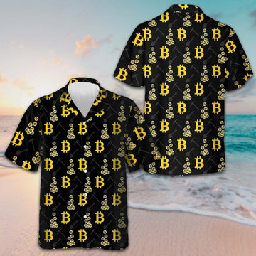 Cryptocurrency Bitcoin Miner Hawaiian Shirt Button Up Beach Shirts Men's Gifts For Brother – Moonbestprint