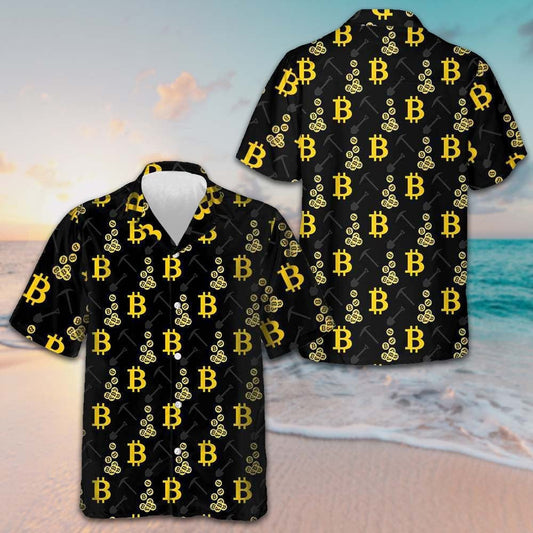 Cryptocurrency Bitcoin Miner Hawaiian Shirt Button Up Beach Shirts Men's Gifts For Brother – Moonbestprint