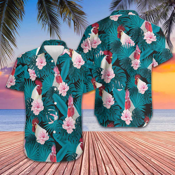 White Rooster Hawaiian Shirt Men's Summer Button Up Shirts Gifts For Boyfriend – Moonbestprint