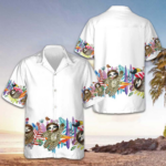 Sloth And Tropical Plant Hawaiian Shirt Cute Summer Shirt Sloth Lovers Gifts Men – Moonbestprint