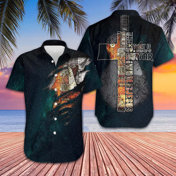 All I Need Today Is A Little Bit Of Guitar Hawaiian Shirt Guitar Lovers Button Up Shirt Men – Moonbestprint