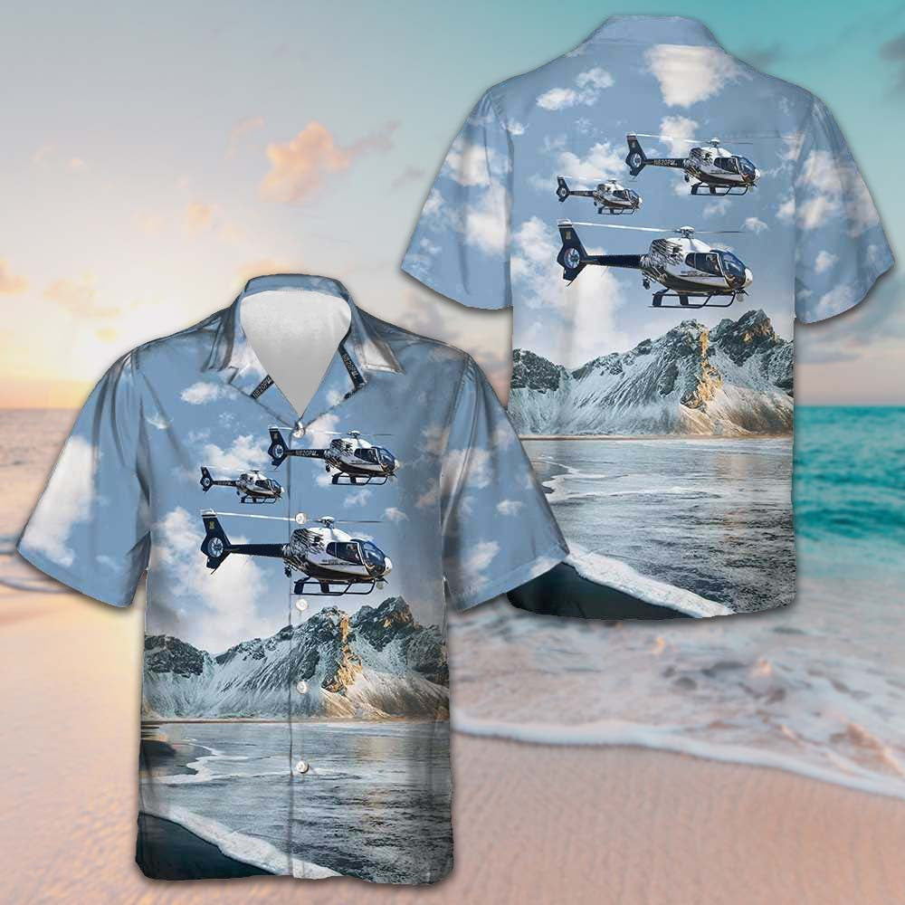 Helicopter On Ocean Background Hawaiian Shirt Best Men's Summer Shirts Gifts For Dude – Moonbestprint
