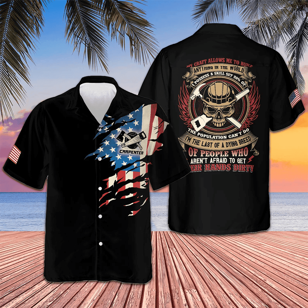 Carpenter My Craft Allows Me To Build Anything Hawaiian Shirt Men Gifts For Carpenters – Moonbestprint