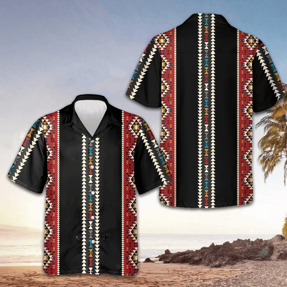 Ethnic Geometric Pattern Hawaiian Shirt Native American Shirt Gifts For Him – Moonbestprint