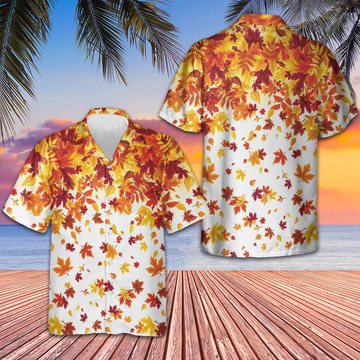 Autumn Leaves On Thanksgiving Hawaiian Shirt Men's Short Sleeve Button Up Gifts For Thanksgiving – Moonbestprint