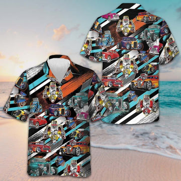 Cars Show Hawaiian Shirt Summer Button Up Shirts Men's Car Enthusiast Gifts – Moonbestprint