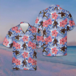 Tropical Christmas Bigfoot Hawaiian Shirt Button Up Summer Shirts For Men Gift Ideas – Moonbestprint