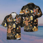 Drunk Turkey Thanksgiving Hawaiian Shirt Funny Thanksgiving Shirt Gifts For Friends – Moonbestprint