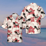 Christmas Rooster And Poinsettia Hawaiian Shirt Funny Chicken Shirt Gifts For Xmas – Moonbestprint