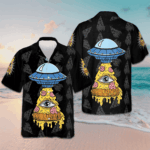 Pizza Alien Hawaiian Shirt Unique Design Men's Button Up Shirt Gifts For Uncle – Moonbestprint