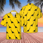 Brachiosaurus Dinosaur Hawaiian Shirt Yellow Button Up Shirt Gifts For Little Brother – Moonbestprint