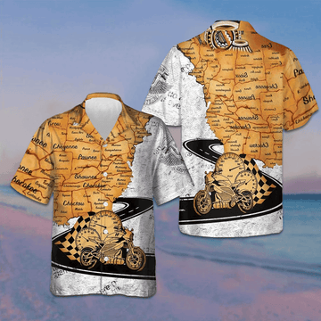 Native American Born To Ride Hawaiian Shirt Racing Button Up Shirt Gifts For Motorcycle Lovers – Moonbestprint