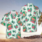Flamingo Tropical Hawaiian Shirt Button Up Beach Shirts Men Gifts For Flamingo Lovers – Moonbestprint