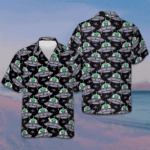 Retro Alien On Space Ship Hawaiian Shirt Men's Short Sleeve Button Down Beach Shirts Gift – Moonbestprint