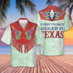 Everything's Bigger In Texas Hawaiian Shirt Texas Lovers Button Up Shirt Gifts For Texans – Moonbestprint