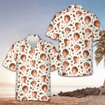 Turkey Thanksgiving Pattern Hawaiian Shirt Happy Thanksgiving Shirt Gifts For Guys – Moonbestprint