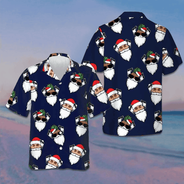 Custom Santa Claus Face Hawaiian Shirt Funny Santa Shirt Gifts For Christmas – Moonbestprint