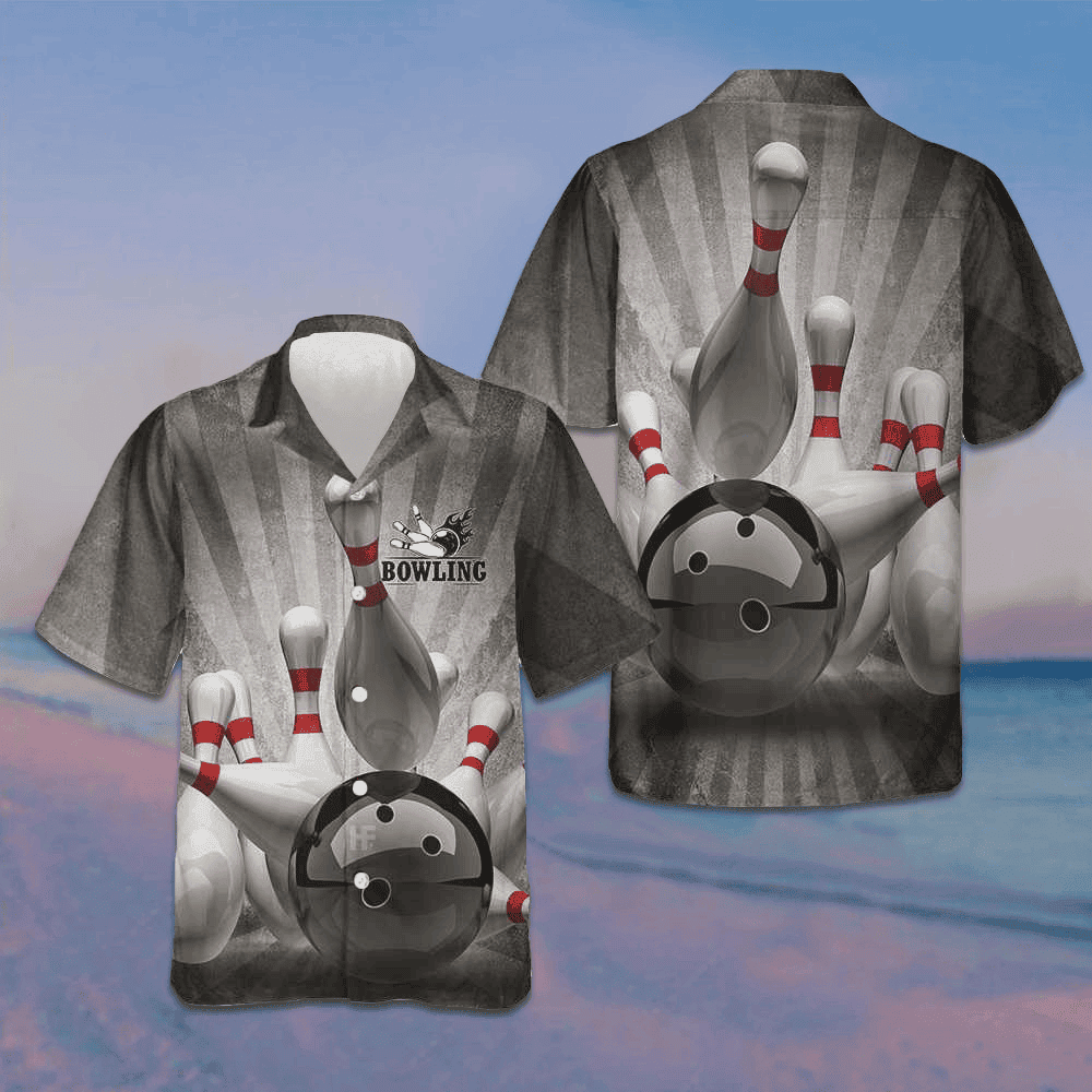 Strike Bowling Ball Hawaiian Shirt Cool Button Up Shirt Gifts For Bowlers – Moonbestprint