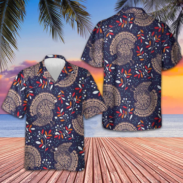 Turkey Thanksgiving Seamless Pattern Hawaiian Shirt Men's Gift For Thanksgiving Day – Moonbestprint