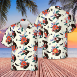Black Bats And Cats Hawaiian Shirt Beach Button Up Shirts For Men Gifts For Boyfriend – Moonbestprint