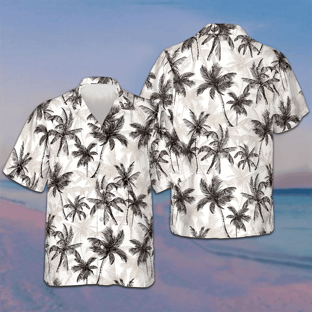 Tropical Vintage Palm Tree Hawaiian Shirt Beach Shirt Button Down Presents For Son – Moonbestprint