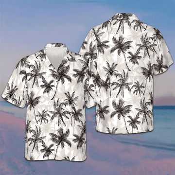 Tropical Vintage Palm Tree Hawaiian Shirt Beach Shirt Button Down Presents For Son – Moonbestprint
