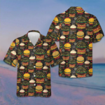 Floral Tasty Burgers Hawaiian Shirt Summer Short Sleeve Shirts Gifts For Burger Lovers – Moonbestprint