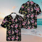 Christmas Flamingo Hawaiian Shirt Christmas Tropical Shirt Gifts For Flamingo Lovers – Moonbestprint