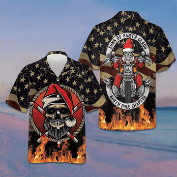 Sons Of Santa Claus North Pole Chapter Hawaiian Shirt Motorcycle Lover Gift For Christmas – Moonbestprint
