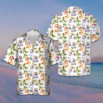 Cute Animals In Christmas Hat Hawaiian Shirt Merry Xmas Button Up Shirt Men Best Gifts – Moonbestprint