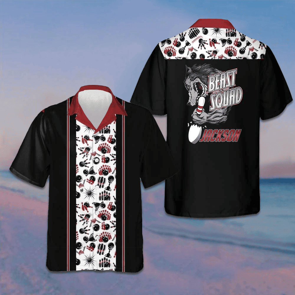 Custom Bowling Beast Squad Hawaiian Shirt Personalized Bowling Shirt Gifts For Bowlers – Moonbestprint