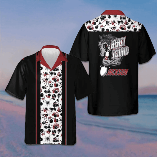 Custom Bowling Beast Squad Hawaiian Shirt Personalized Bowling Shirt Gifts For Bowlers – Moonbestprint