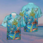 Underwater World Crab Hawaiian Shirt Crab Lovers Button Up Beach Shirts Men – Moonbestprint