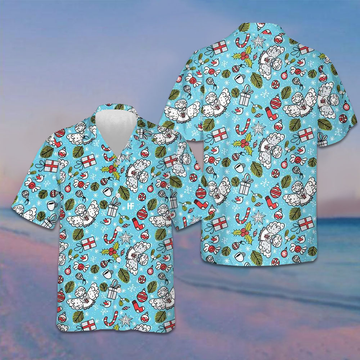 Christmas Pattern With Angel Hawaiian Shirt Button Up Christmas Shirts Gift Ideas – Moonbestprint