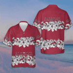 Alabama Flower Hawaiian Shirt Short Sleeve Button Up Vacation Shirts Gifts For Patriots – Moonbestprint