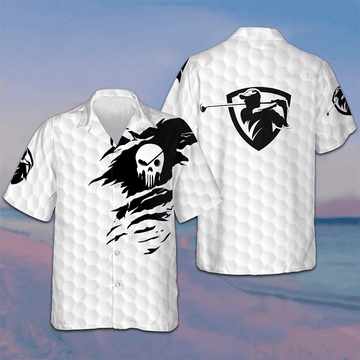 The Golf Skull Hawaiian Shirt Golf Lover Short Sleeve Button Up Beach Shirts Men – Moonbestprint