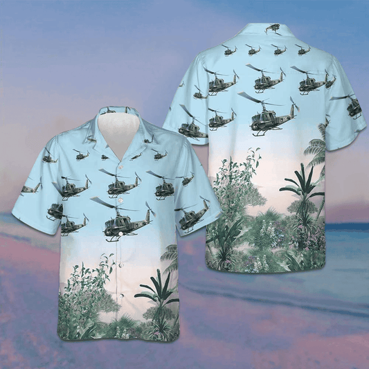 US Army Helicopter Hawaiian Shirt Men's Tropical Button Up Shirt Gifts For Him – Moonbestprint