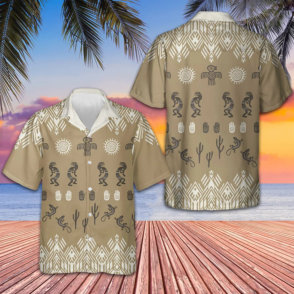 Kokopelli Native American Hawaiian Shirt Men's Button Up Shirts Summer Gifts For Dude – Moonbestprint