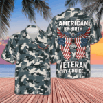 US Eagle American By Birth Veteran by Choice Camo Hawaiian Shirt Veterans Day Gift Ideas – Moonbestprint