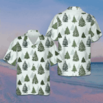 Christmas Tree Pattern Hawaiian Shirt Beach Button Down Gifts For Him – Moonbestprint
