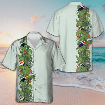 Green Toucan Paradise Hawaiian Shirt Men's Button Down Shirts For Summer Best Gifts – Moonbestprint