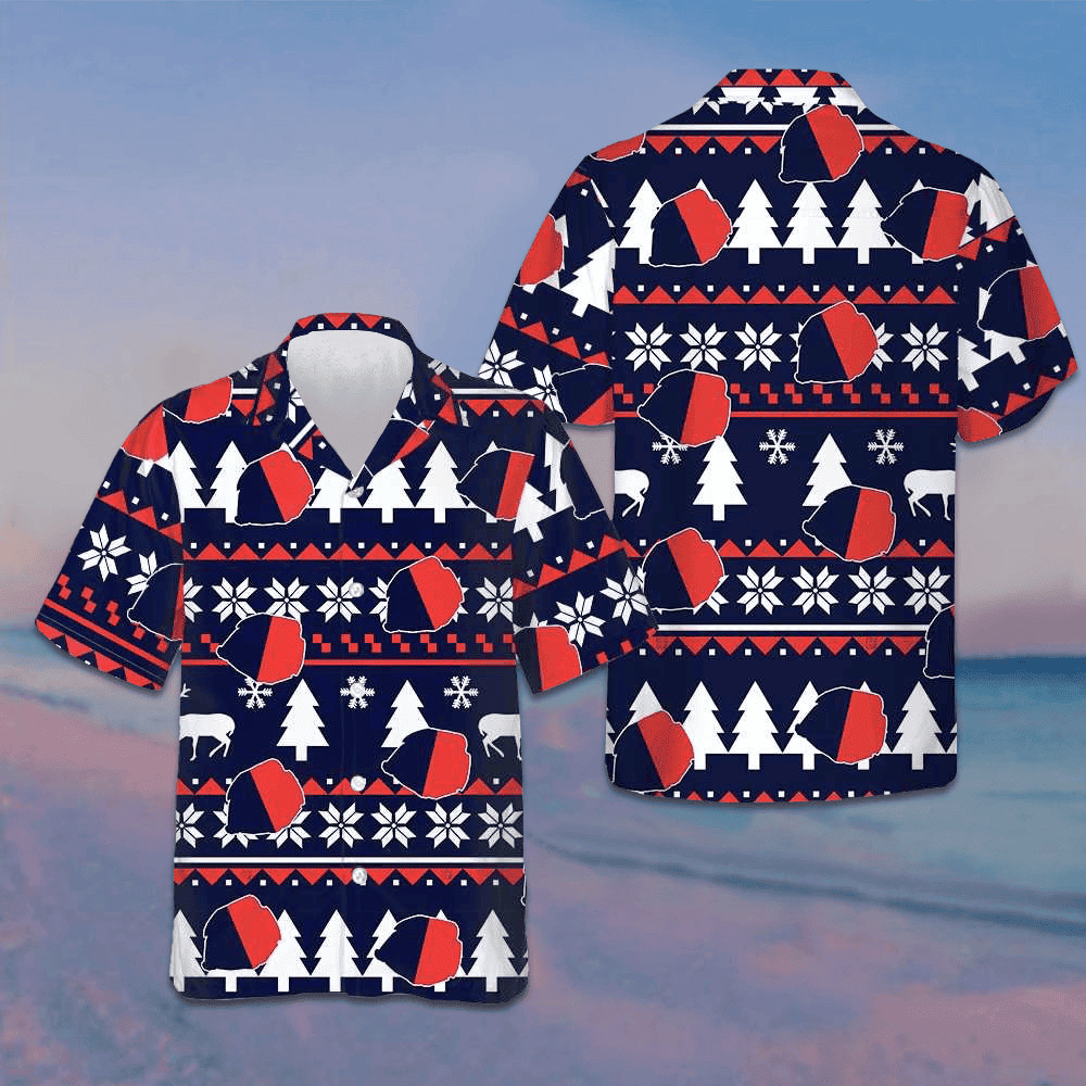 Paris Ugly Christmas Pattern Hawaiian Shirt Men's Christmas Shirts Gifts For Husband – Moonbestprint