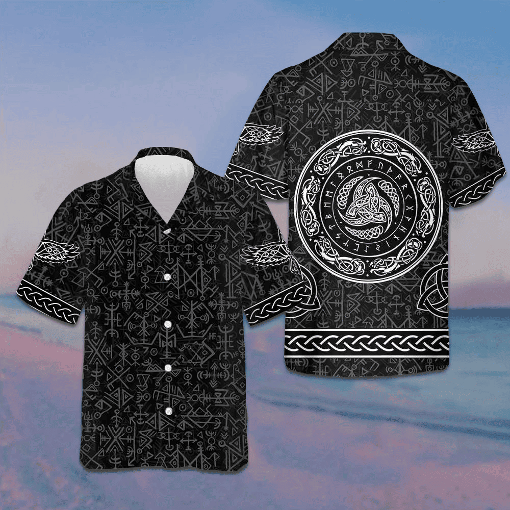 Ethnic Norse Seamless Pattern Hawaiian Shirt Men's Hawaiian Button Up Shirts Gifts For Him – Moonbestprint