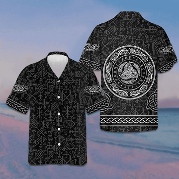 Ethnic Norse Seamless Pattern Hawaiian Shirt Men's Hawaiian Button Up Shirts Gifts For Him – Moonbestprint