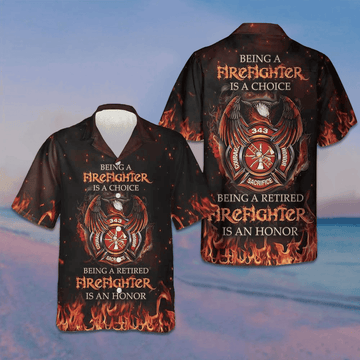 Eagle Being Retired Firefighter Is An Honor Hawaiian Shirt Gifts For Retired Firefighter – Moonbestprint