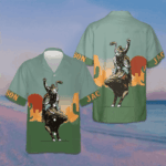 Custom Texas Sunset Cactus Longhorn Hawaiian Shirt Men's Beach Button Up Shirts Gifts For Texans – Moonbestprint