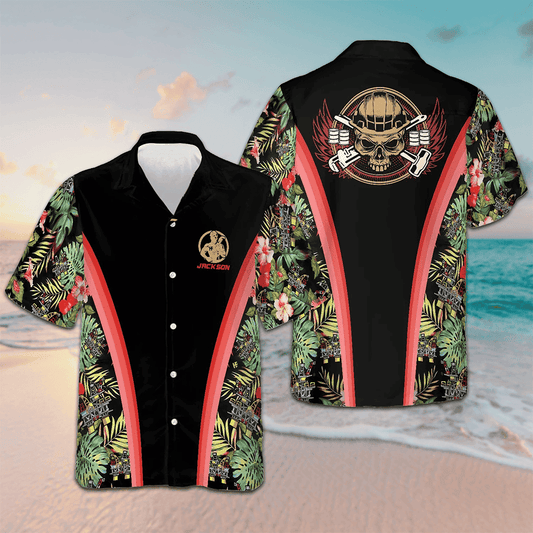 Custom Oilfield Man Tropical Hawaiian Shirt Beach Button Up Shirt Gifts For Oilfield Workers – Moonbestprint