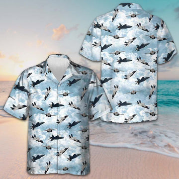 Sky Aircraft Hawaiian Shirt Airplane Button Up Shirt Gifts For Nephew – Moonbestprint