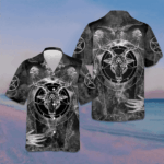Satanic Skull Hawaiian Shirt Satanic Goth Skull Shirt Gifts For Boyfriend – Moonbestprint